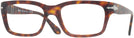 Rectangle Havana Persol 3301V Single Vision Full Frame View #1