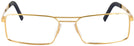 Rectangle Gold Porsche 8282 Single Vision Full Frame View #2