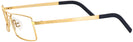 Rectangle Gold Porsche 8282 Single Vision Full Frame View #3