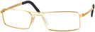 Rectangle Gold Porsche 8282 Single Vision Full Frame View #1