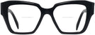 Oversized,Square Black Prada 09ZV Bifocal View #2