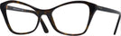 Cat Eye Havana Prada 11XV Single Vision Full Frame View #1