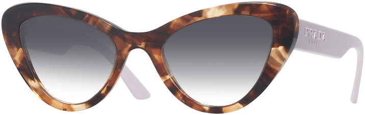 Cat Eye Havana W/ Light Violet Gradient Blue Prada 13YS Sunglasses View #1