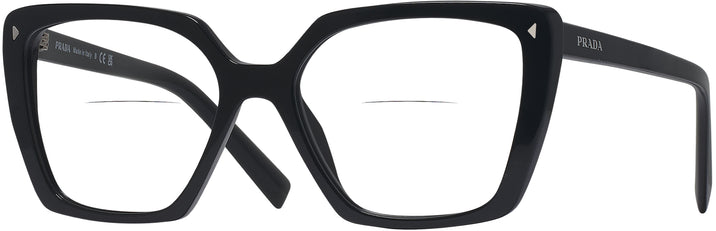 Oversized,Square Black Prada 16ZV Bifocal View #1