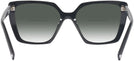 Oversized,Square Black Prada 16ZV w/ Gradient Bifocal Reading Sunglasses View #4