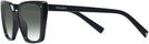 Oversized,Square Black Prada 16ZV w/ Gradient Progressive No Line Reading Sunglasses View #3