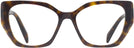 Cat Eye Tortoise Prada 18WV Single Vision Full Frame View #2