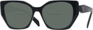 Cat Eye Black Prada 18WV Bifocal Reading Sunglasses View #1