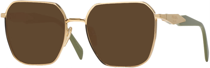 Square,Oversized Gold Prada 56ZV Progressive Reading Sunglasses View #1