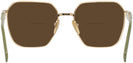 Square,Oversized Gold Prada 56ZV Bifocal Reading Sunglasses View #4