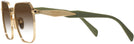 Square,Oversized Gold Prada 56ZV w/ Gradient Progressive Reading Sunglasses View #3