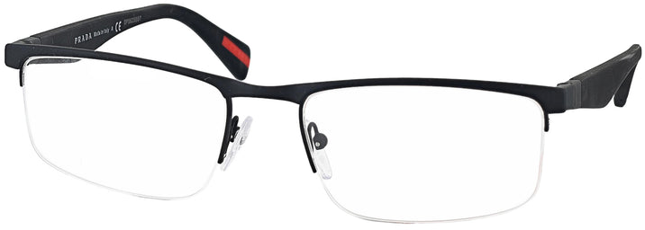 Rectangle Black Rubber Prada Sport 52FV Progressive No-Lines View #1