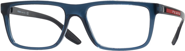 Rectangle Blue Transparent Prada Sport 02OV Computer Style Progressive View #1