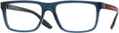 Rectangle Blue Transparent Prada Sport 02OV Single Vision Full Frame View #1