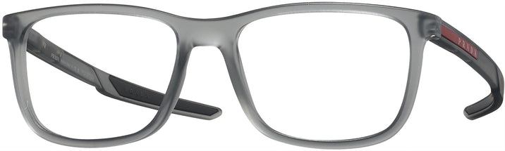 Square Transparent Grey Prada Sport 07OV Single Vision Full Frame View #1