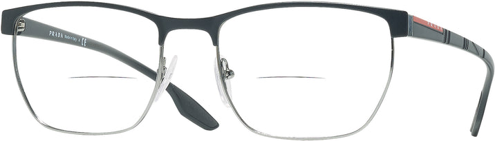 Square Matte Black Prada Sport 50LV Bifocal View #1