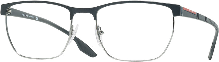 Square Matte Black Prada Sport 50LV Computer Style Progressive View #1