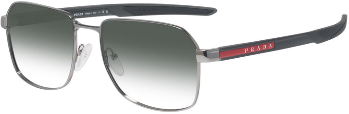 Rectangle Gunmetal Prada Sport 54WS w/ Gradient Progressive No Line Reading Sunglasses View #1