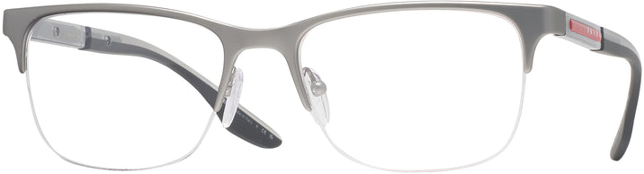 Square Matte Grey Prada Sport 55OV Single Vision Full Frame View #1