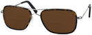 Rectangle Dark Ruthenium Archer Inlay Bifocal Reading Sunglasses View #1