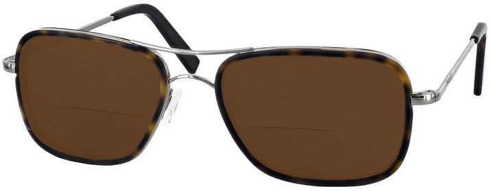 Rectangle Dark Ruthenium Archer Inlay Bifocal Reading Sunglasses View #1