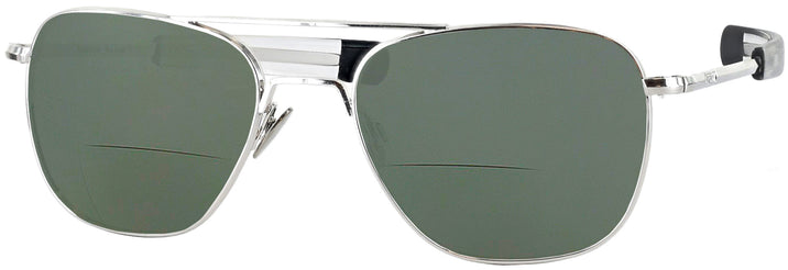 Aviator White Gold Aviator White Gold Bifocal Reading Sunglasses View #1
