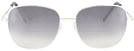 Aviator Satin Silver Cecil Bifocal Reading Sunglasses with Gradient View #2