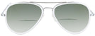 Aviator Bright Chrome Concorde Inlay Bifocal Reading Sunglasses with Gradient View #2