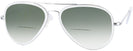 Aviator Bright Chrome Concorde Inlay Bifocal Reading Sunglasses with Gradient View #1