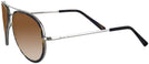 Aviator Gunmetal Concorde Inlay Progressive No Line Reading Sunglasses with Gradient View #3