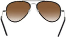 Aviator Gunmetal Concorde Inlay Progressive No Line Reading Sunglasses with Gradient View #4