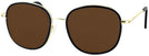 Round 23k Gold Elinor Gold Progressive No Line Reading Sunglasses View #1