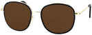 Round 23k Gold Elinor Gold Bifocal Reading Sunglasses View #1