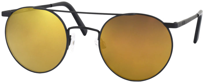 Round Black P3 Shadow Progressive No Line Reading Sunglasses - Polarized with Mirror View #1