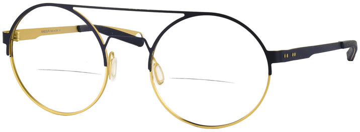 Round Black/Gold Oxford Bifocal View #1