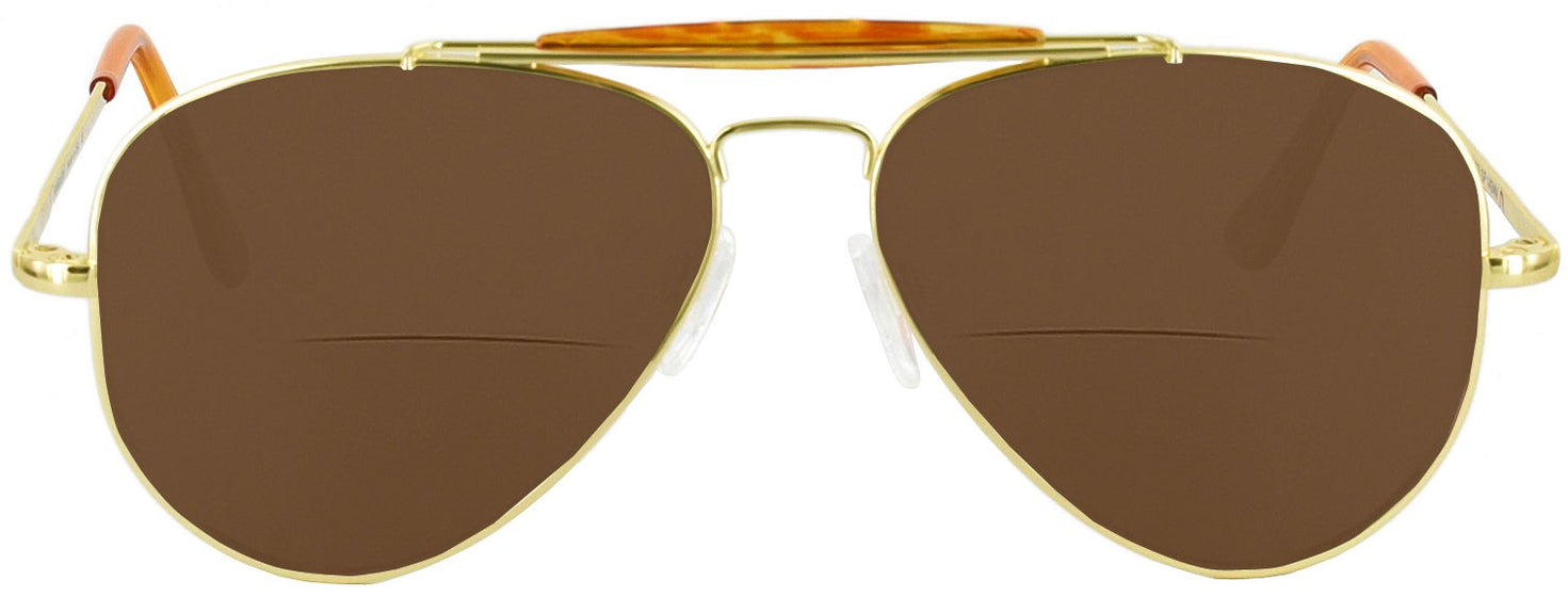 Men's Sportsman 23K Gold Bifocal Reading Sunglasses
