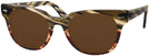 Wayfarer Grey Grad Brown Striped Ray-Ban 2168 Meteor Progressive No Line Reading Sunglasses View #1