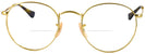 Round Gold Ray-Ban 3447V Bifocal View #2