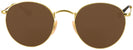 Round Gold Ray-Ban 3447V Progressive No Line Reading Sunglasses View #2