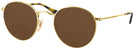Round Gold Ray-Ban 3447V Progressive No Line Reading Sunglasses View #1