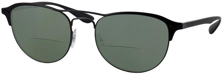 Round Black Ray-Ban 3596V Bifocal Reading Sunglasses View #1