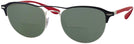 Round Silver Ray-Ban 3596V Bifocal Reading Sunglasses View #1
