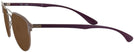 Round Matte Light Brown Ray-Ban 3596V Progressive No Line Reading Sunglasses View #3