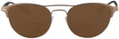 Round Matte Light Brown Ray-Ban 3596V Bifocal Reading Sunglasses View #2