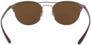 Round Matte Light Brown Ray-Ban 3596V Bifocal Reading Sunglasses View #4