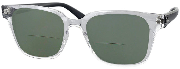 Square Transparent Ray-Ban 4323V Bifocal Reading Sunglasses View #1