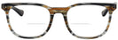 Square Stripped Brown Grey Ray-Ban 5369 Bifocal View #2