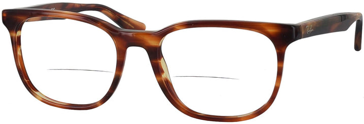 Square Havana Red Brown Ray-Ban 5369L Bifocal View #1