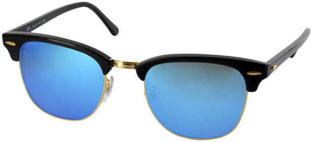 ClubMaster Ebony Arista Ray-Ban 3016L Progressive No Line Reading Sunglasses - Polarized with Mirror View #1