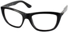 Rectangle Black Crystal Ray-Ban 4154 Progressive No-Lines View #1
